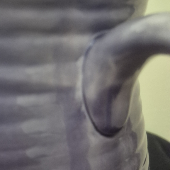 Hausenware Purple Ombre Ceramic Pitcher with Ridged Design - Picture 5 of 8